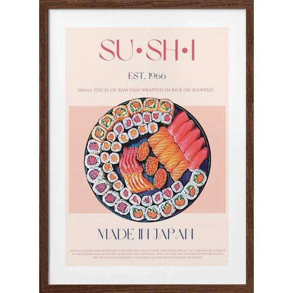 Sushi Framed Art Modern Wall Decor