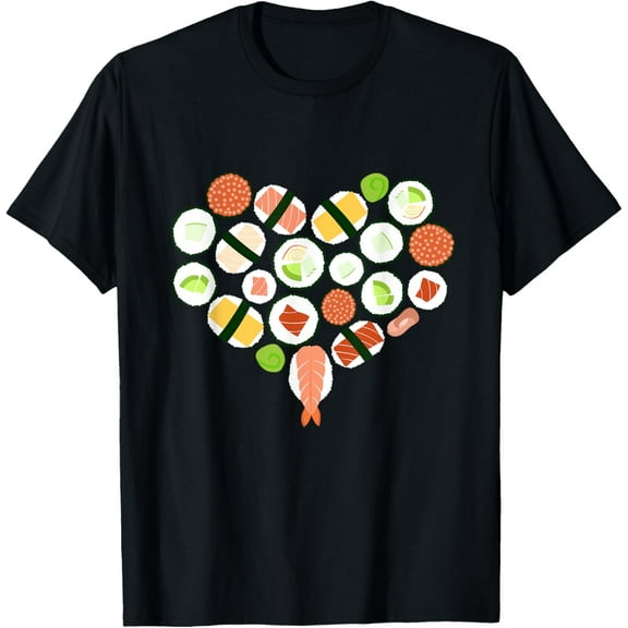 Sushi Heart I Love Sushi Design T-Shirt