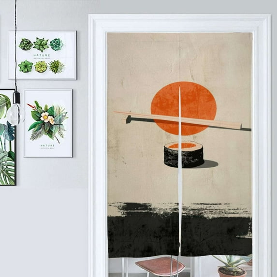 Sushi House Door Curtain Nordic Living Room DoorCurtain Porch Partition Curtain Kitchen Rative Half Curtain