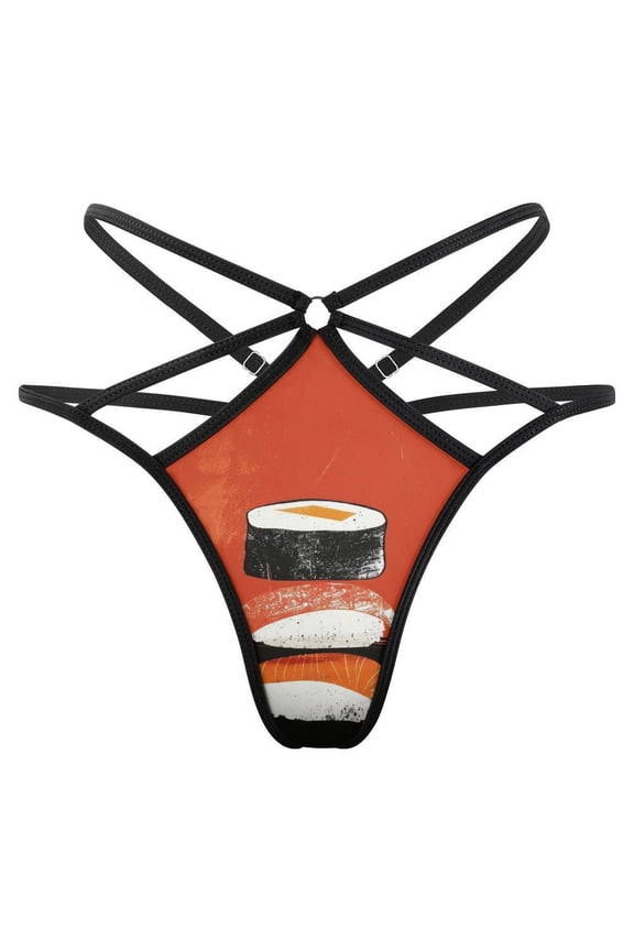 Sushi House Open Type Women's Panties Crotch Opening G-strings Thongs Lingeries Underwear
