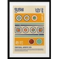 thumbnail image 1 of Sushi Japanese Food Print Framed Art Modern Wall Decor, 1 of 15
