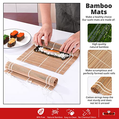 Sushi Kit for Home – 21 Piece Premium Sushi Making Kit including Bamboo ...