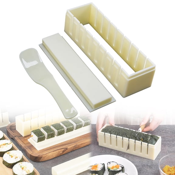 Sushi Kit TASTAN Beginner Sushi Making Kit - Diy Onigiri Tool Set with Rice Mold, Spreader & Cutter, Bpa-Free & Easy-Clean for Homemade Japanese Cuisine, Rice Mold