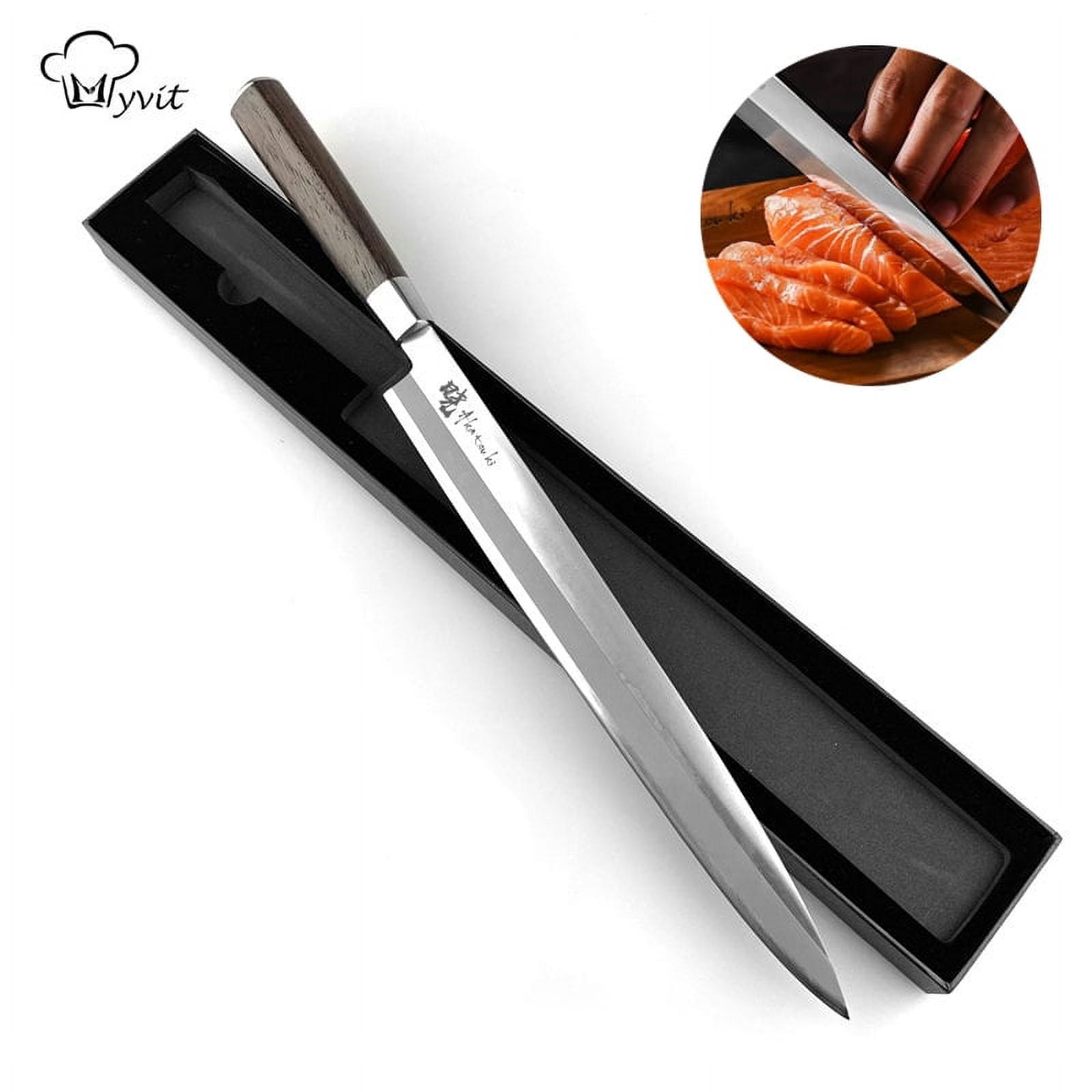 CHUYIREN Sashimi Knife- 9.5 inch(240mm), Sushi Knife Superior Carbon Steel,  Japanese Chef Knife with Ergonomic Handle, Professional Yanagiba Knife for