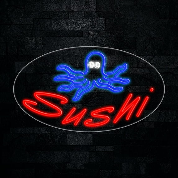 Sushi LED Neon Sign 28"L x 16"H #34404