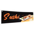 thumbnail image 1 of Sushi Large Banners and Signs for Outdoor by DreamController-Polyester Banner with 4 Holes for Easy Hang Indoor & Outdoor| 6x2 Feet HD Banner to Promote Food & Beverages | Made in USA, 1 of 6