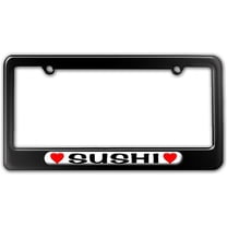 Sushi Love with Hearts License Plate Frame