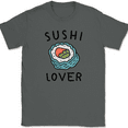 thumbnail image 1 of Sushi Lover T-Shirt Funny Roll Japan Food Rice Cute Humor Graphic Tee - Charcoal, XL, 1 of 1