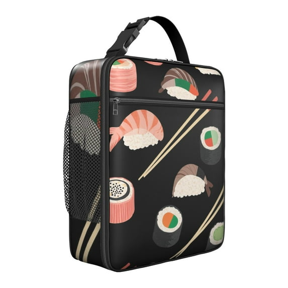 Sushi Lunch Box Insulated Lunch Bag Box Women Men Reusable Cute Insulated Lunch Box for Students Cooler Tote Bag Lunchbox for Office School Picnic