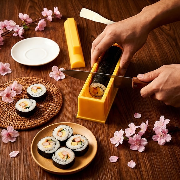 Sushi Maker DIY Sushi Making Kit with Mold and Rice Spoon Easy to Use for Home Use Ideal for Beginners