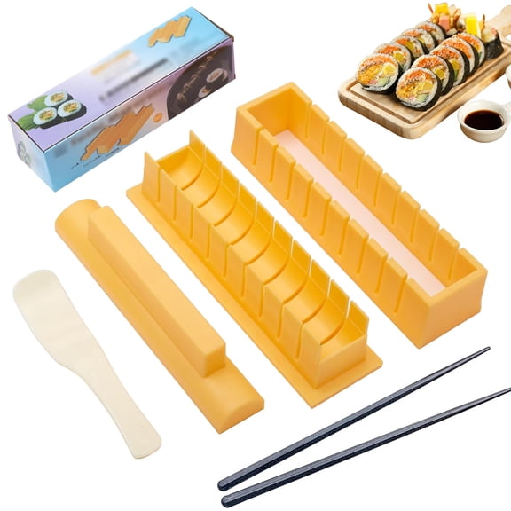 Sushi Maker,DIY Sushi Mold Set - Easy Sushi Making Kit, With Chopsticks,Help To Make Round Shaped Sushi.