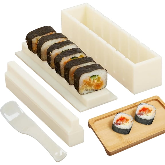 Sushi Making Kit, Sushi Maker Kit, Sushi Molds Press with Sushi Rice Mold Shapes,Sushi Maker Roller Kit, Sushi Kit for Beginners, DIY Home Onigiri Mold Sushi Tool (square 3 pack)