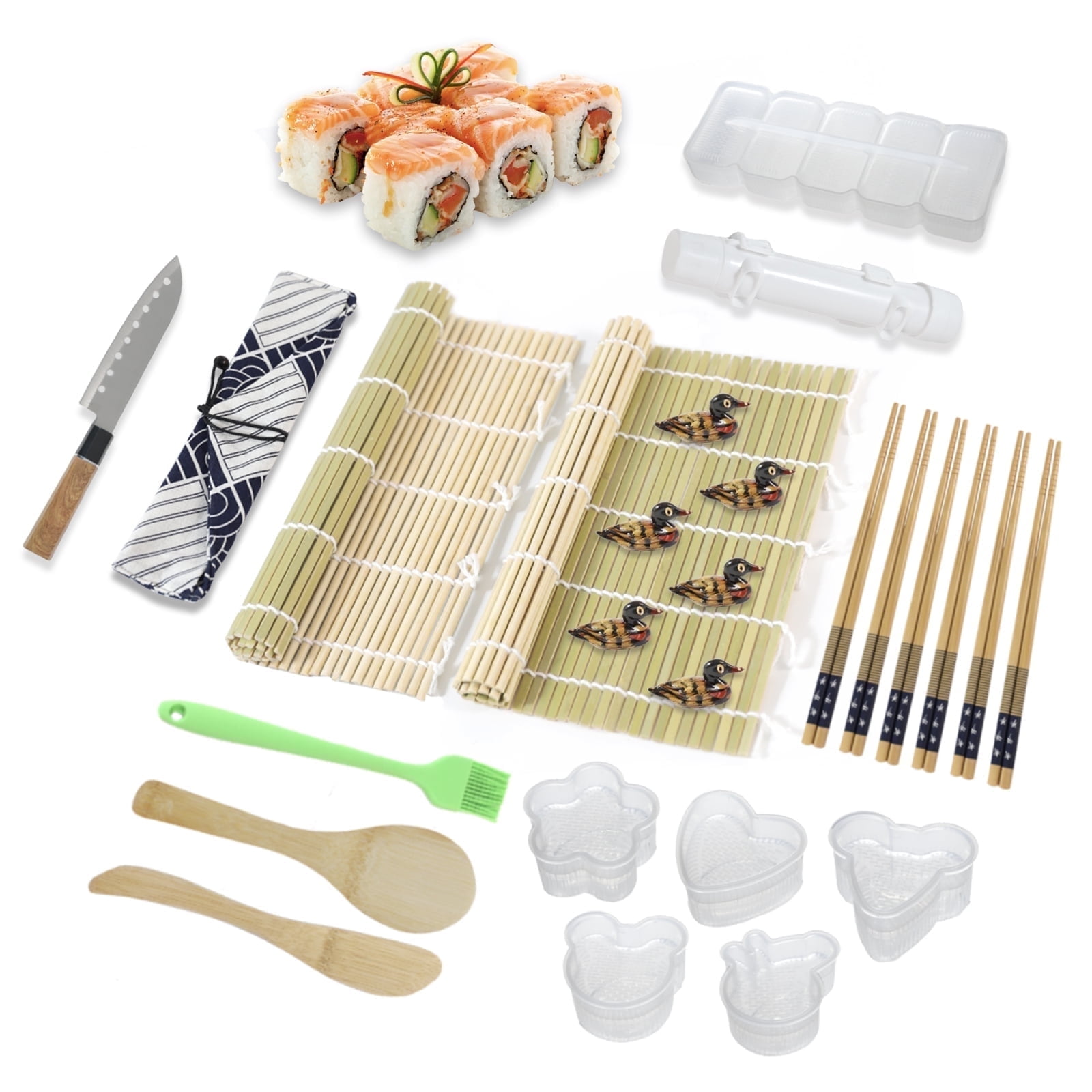 ANUNU Sushi Making Kit, 27 Pieces Deluxe Edition, Sushi Maker Kit