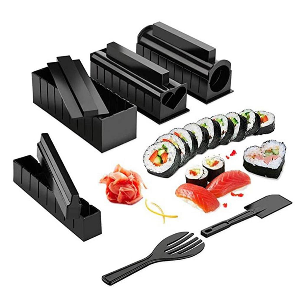 Sushi Making Kit - Silicone Sushi Roller With Rice Paddle, Roll Cutter, and  Recipe Book, Full DIY Sushi Kit For The Perfect Sushi Roll