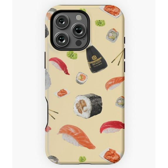 Sushi Pattern Japanese Food Design N8002 Phone Case for iPhone 17 16 15 14 13 12 11 Pro Max