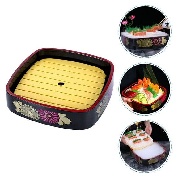 FRCOLOR Sushi Display Plate Brochette Plate ABS Serving Dish for Restaurant in Daily Life 1 Set