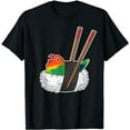 thumbnail image 1 of Sushi Roll Parrot I Kawaii Japanese Food I Fischers Lovebird T-Shirt, 1 of 5