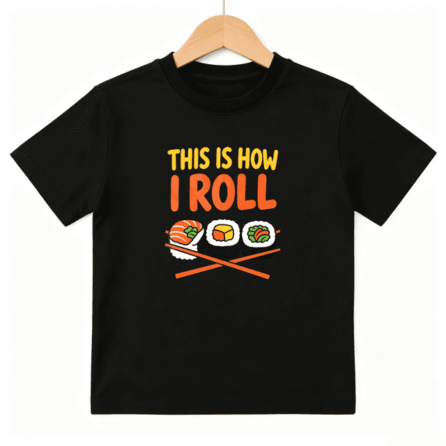 Sushi Roll This Is How I Roll Boys Graphic Tee Funny Japanese Food Cute ...