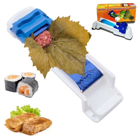 Sushi Roller Machine for Egg Rolls and Grape Leaves, Plastic Kitchen Rolling Tool