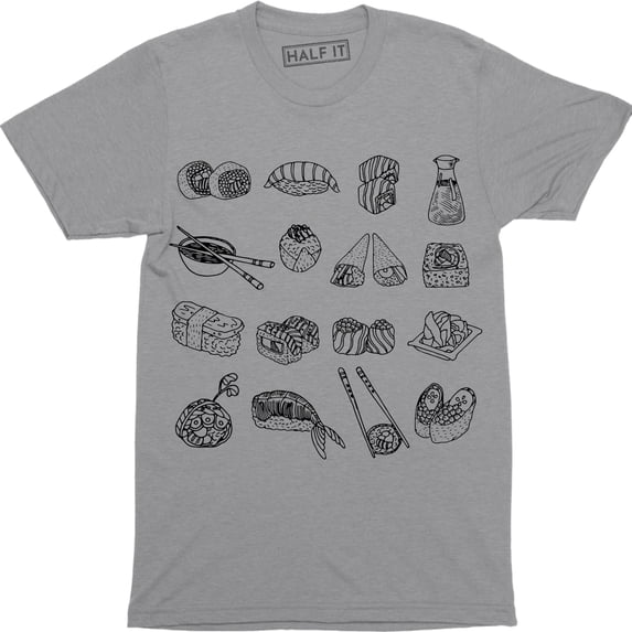 Sushi Sashimi Nigiri Collage for Restaurant Owner Chef Cooks Craft Trade T-Shirt