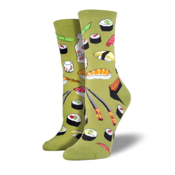 Sushi Socks Crew from the Sock Panda (Two Sizes) Size: Medium
