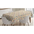 thumbnail image 1 of Sushi Tablecloth, Colorful Illustration of Traditional Japanese Cuisine with Soybean Wasabi and Caviar, Rectangle Satin Table Cover for Dining Room and Kitchen, 60" X 90", Multicolor, by Ambesonne, 1 of 2