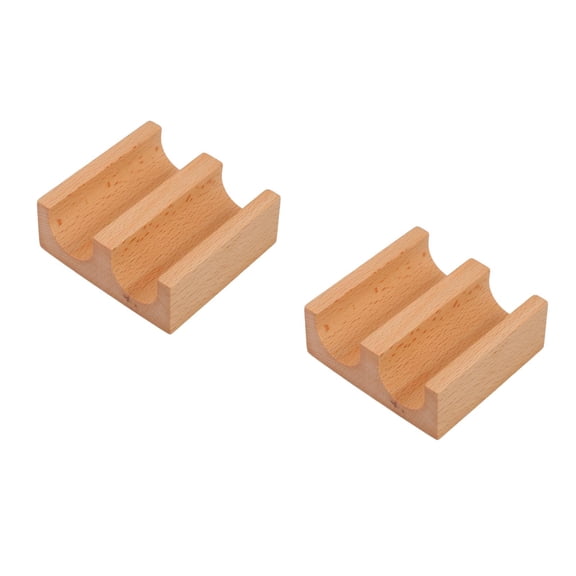 IMIKEYA Sushi Hand Roll Stand Reusable Wood Serving Tray for Home 2Pcs