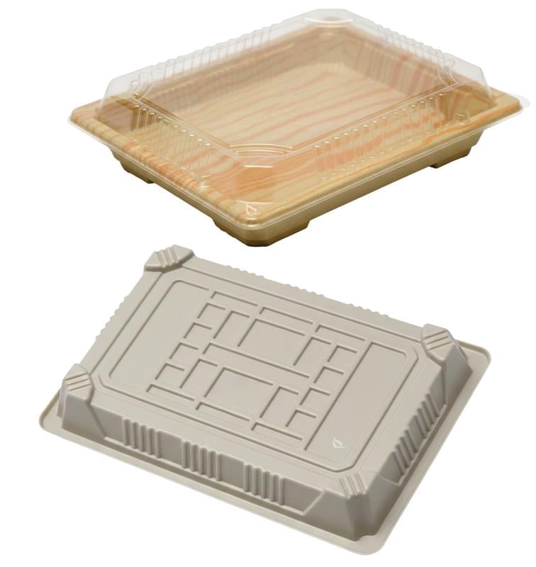 Sushi Takeout Container with Clear Lid 6.5 x 4.5 Inches – Rectangular ...