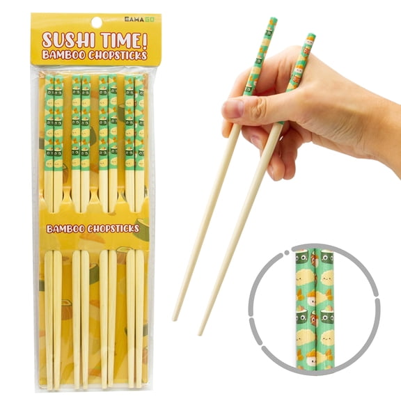 Sushi Time Bamboo Chopsticks (Set of 4)