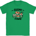 thumbnail image 1 of Sushi Time T-Shirt Funny Roll Japan Food Rice Cute Humor Graphic Tee - Green, L, 1 of 1