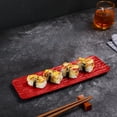 thumbnail image 1 of Sushi Serving Platter, Long Rectangular Plastic Tray for Party, Entertaining & Appetizers, Versatile Dinner Plate for Starters, Charcuterie & Snacks, 1 of 7