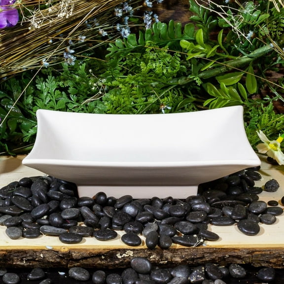 Sushi Tray Square Bevel Plate 6.5" STOCKED Ceramic Bisque Ready To Paint Pottery