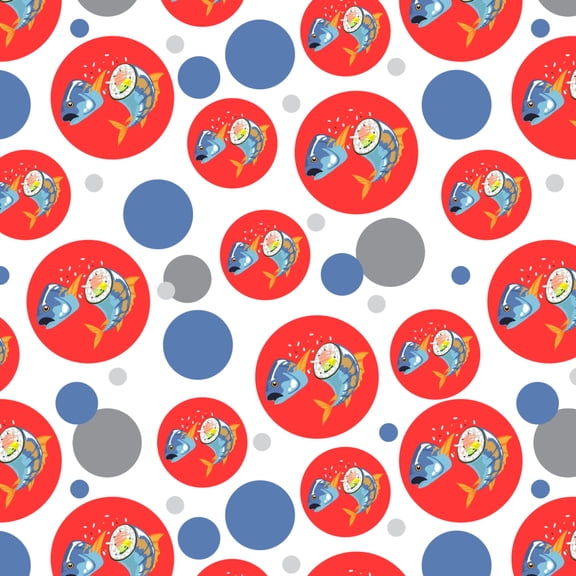 Sushi Tuna Fish Yellowtail Roll Premium Gift Wrap Wrapping Paper Roll