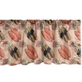 thumbnail image 1 of Ambesonne Sushi Valance Pack of 2, Japanese Food Sashimi Rolls, 42"X12", Peach Pastel Pink, 1 of 3