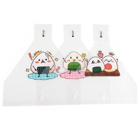 Sushi Wrapping Bag 100Pcs Triangle Rice Ball Packaging Bag Japanese Nori Onigiri Sushi Bag Transparent Onigiri Wrapper