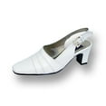 thumbnail image 1 of Susie Women Wide Width Leather Slingback Pump WHITE 8.5, 1 of 6