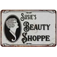 thumbnail image 1 of Susie's Beauty Shoppe Chic Sign Vintage Decor 8x12 Metal Sign 208120021354, 1 of 1