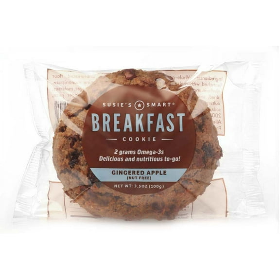 Susie's Smart Gingered Apple Cookie Healthy Breakfast Cookies, Box of 18