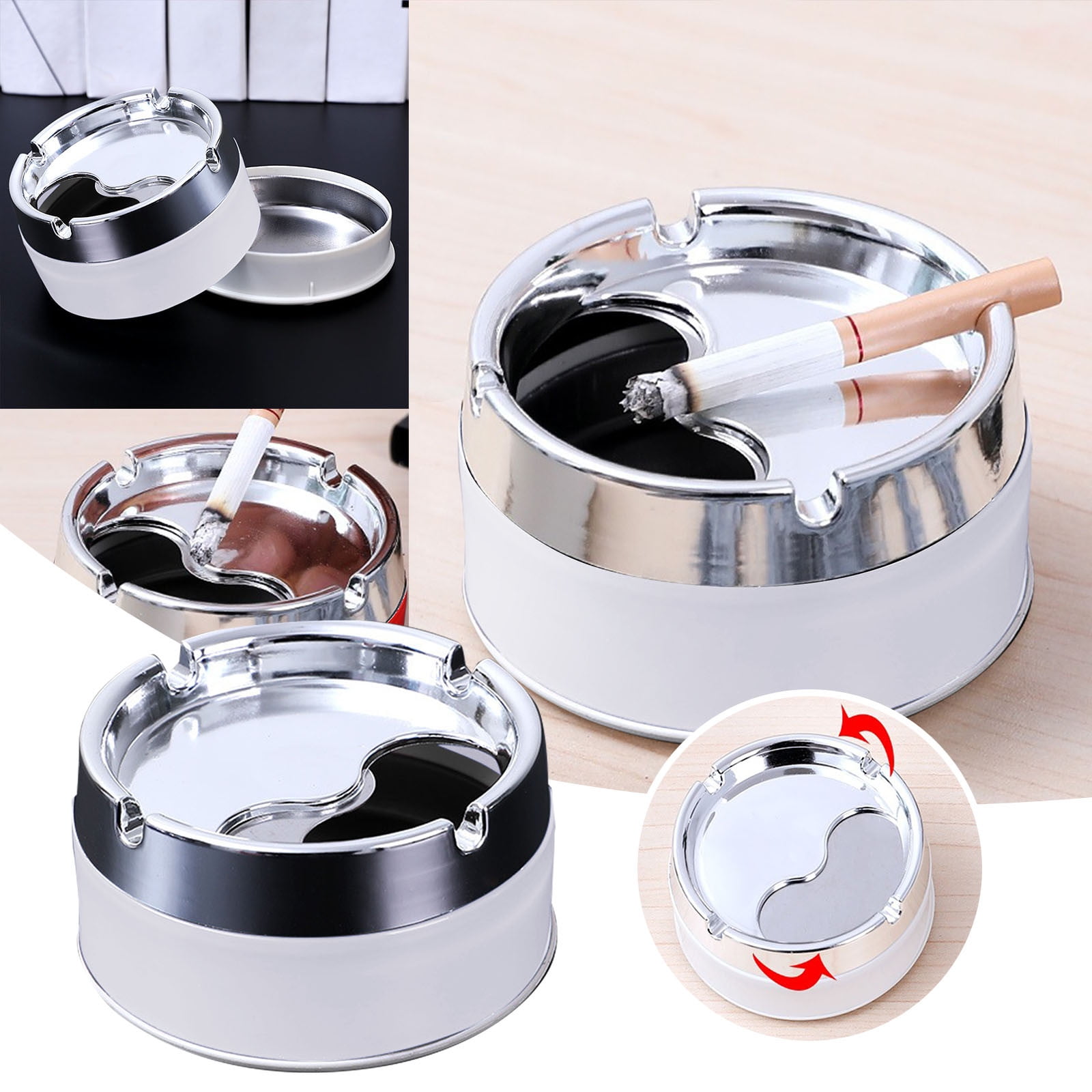 Susoonfo Ashtrays Household Living Room Ashtray Multifunctional Easy To