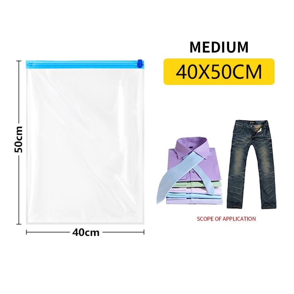 Susoonfo Ziploc Bags Travel Roll up Compression Vacuum Home Luggage Storage Sack HandRolled