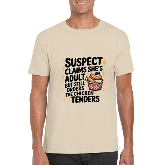 Suspect Claims Shes An Adult But Still Order Chicken T-Shirt, for men & women, up to size 5XL