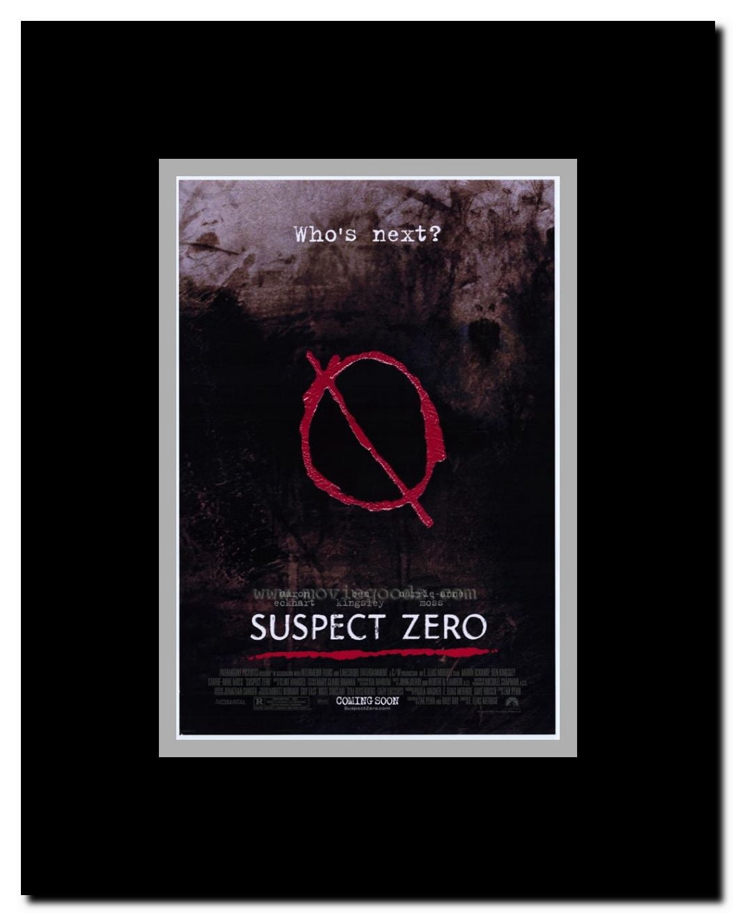 Suspect Zero Framed Movie Poster