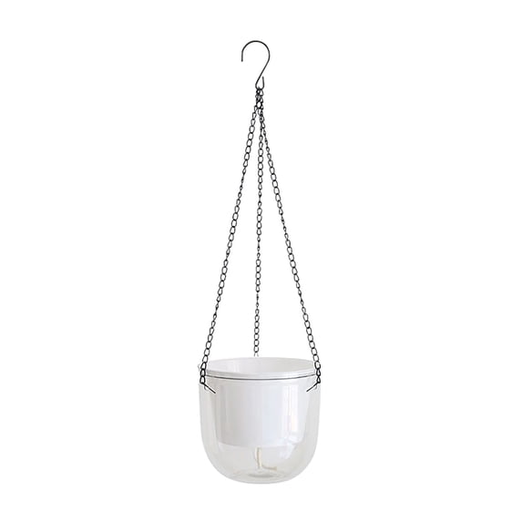 Suspended Hanging Transparent Self - Absorbent Lazy Flower Pot for Hydroponic or Soil Cultivation