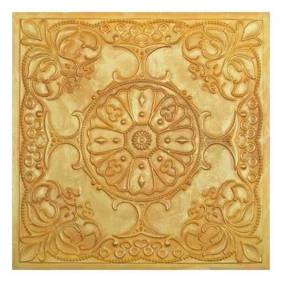 Suspended ceiling tile Emboss interior wall panel for Flower Boutique PL71 Golden 10Pcs/pack