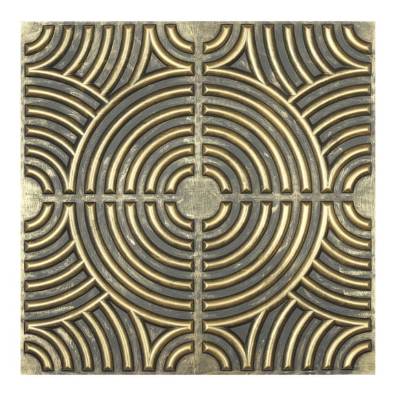 Suspended ceiling tile Emboss interior wall panel for Retail stores PL84 Ancient gold 10Pcs/pack