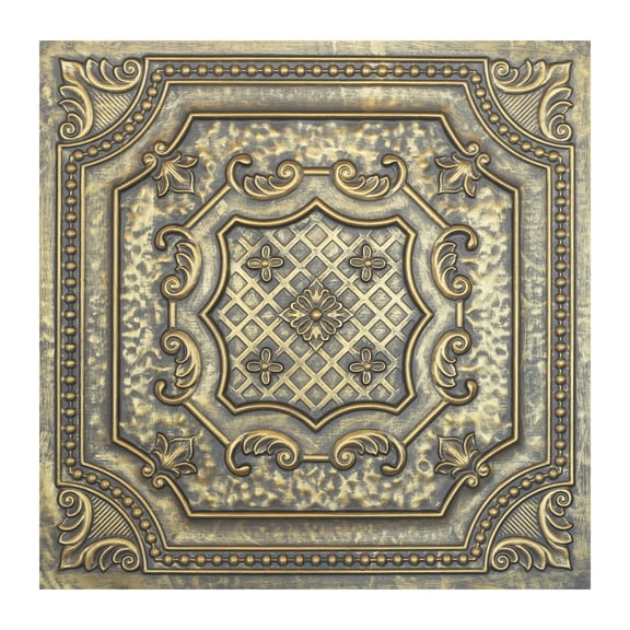 Suspended ceiling tile Embossed wall panels for Retail stores PL04 Ancient gold 10Pcs/pack