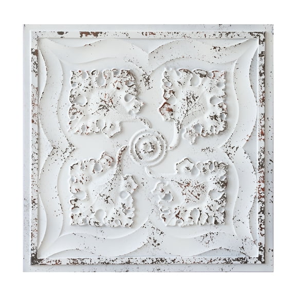 Suspended ceiling tile interior decorative panel for Cafes and Bars PL64 Distress crack white black 10Pcs/pack