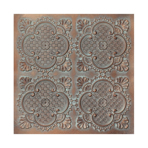 Suspended ceiling tiles Embossed ceiling panels for Office Building PL80 Weathered copper 10Pcs/pack