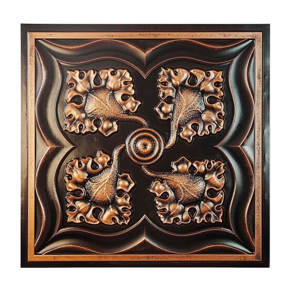 Suspended ceiling tiles Embossed wall panels for HOTEL PL64 Traditional copper 10Pcs/pack