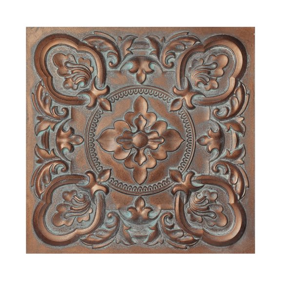Suspended ceiling tiles Vintage wall panels for light luxury restaurant PL30 Weathered copper 10Pcs/pack